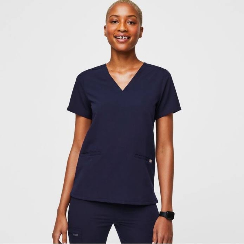 Figs casma top xs navy worn 3x